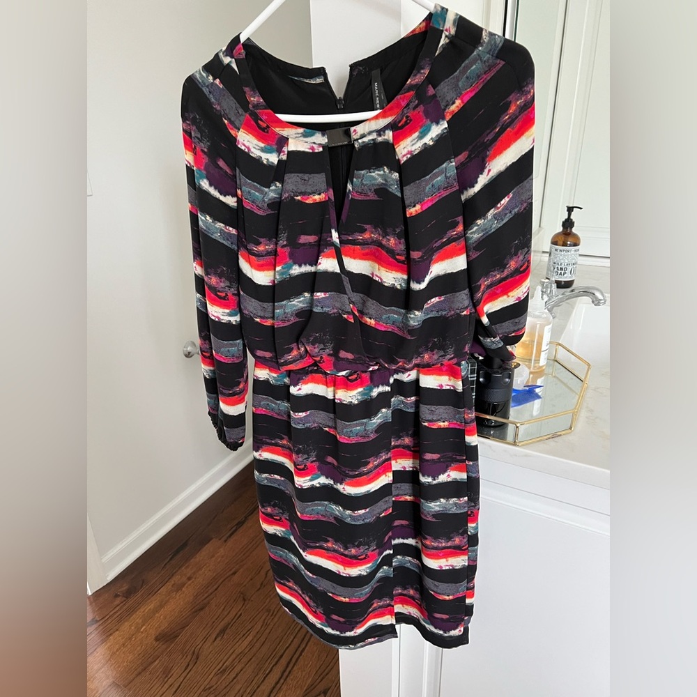 Marc New York Black and Red Long Sleeve Sundress